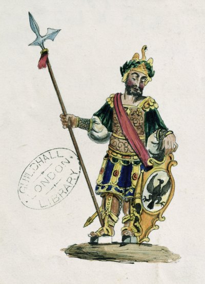 Magog，传说中的巨人的市政厅雕像的插图（另见106547） 作者 英语学校