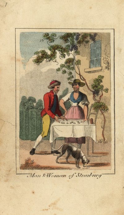 Man and woman of Strasbourg, Alsace, France 作者 英语学校