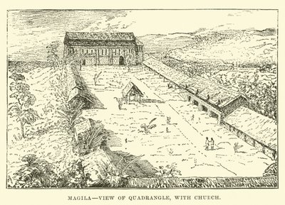 Mangila，四边形看法，与教会 作者 英语学校