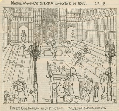 1849年英国人的风俗习惯：王国最高法院，上议院听证会上诉 作者 英语学校