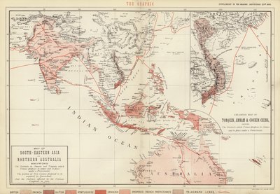 东南亚和澳大利亚北部地图 作者 English School
