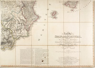 Map of Spain said to have been used by the Duke of Wellington 作者 英语学校