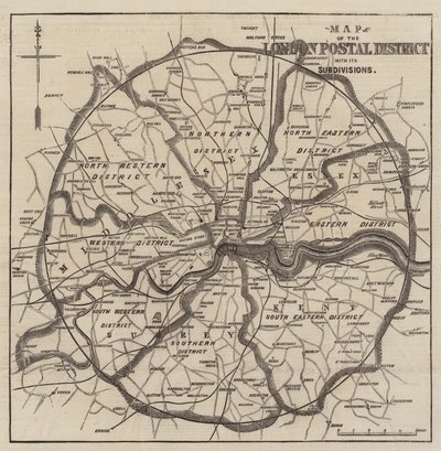 伦敦邮区地图（雕刻） 作者 英语学校