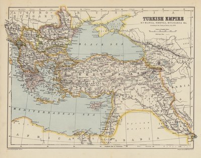 奥斯曼帝国地图（彩色石印版） 作者 英语学校