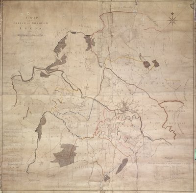 利兹教区或行政区地图 作者 英语学校