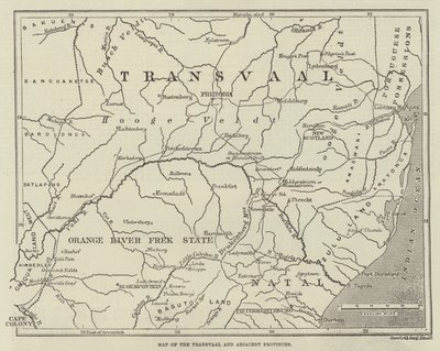 德兰士瓦及邻近省份地图（雕刻） 作者 英语学校
