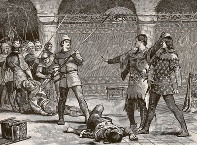 马塞尔和法国的多芬，插图来自卡塞尔斯画报英国历史（棕褐色照片） 作者 英语学校