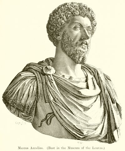 Marcus Aurelius。 （胸围在卢浮宫博物馆） 作者 English School