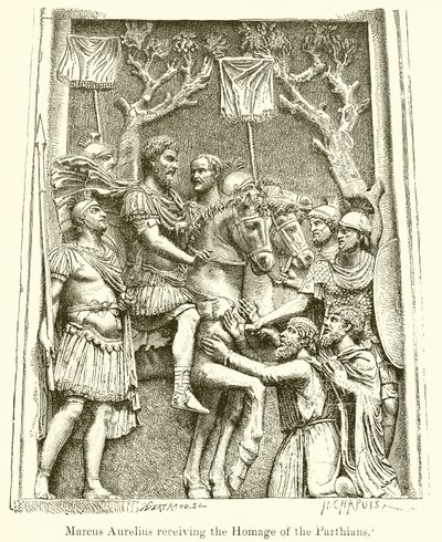 Marcus Aurelius接受了帕提亚人的敬意 作者 英语学校