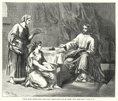 Mary hath chosen that good part, which shall not be taken away from her, Luke X, 42 (engraving) 作者 英语学校