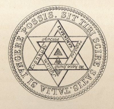 伦敦大章的共济会封印，来自“共济会的历史，第二卷”，由Thomas C. Jack，伦敦出版，1883年 作者 English School
