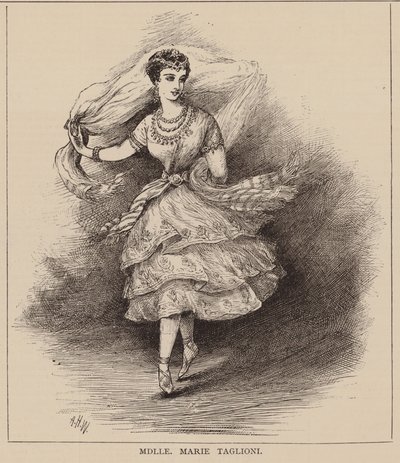 玛丽-塔格里奥尼女士（雕刻） 作者 英语学校