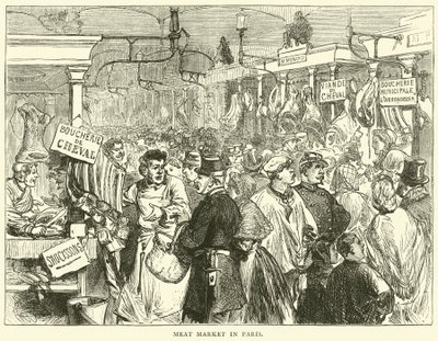 1870年10月在巴黎的肉类市场 作者 英语学校