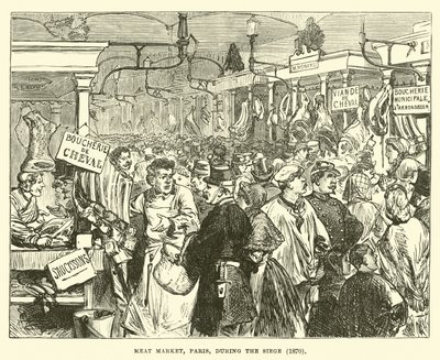肉类市场，巴黎，在围困期间，1870年 作者 英语学校
