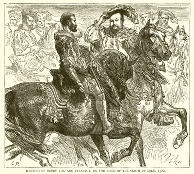1520年亨利八世和弗朗西斯一世在黄金布场上的会面 作者 英语学校