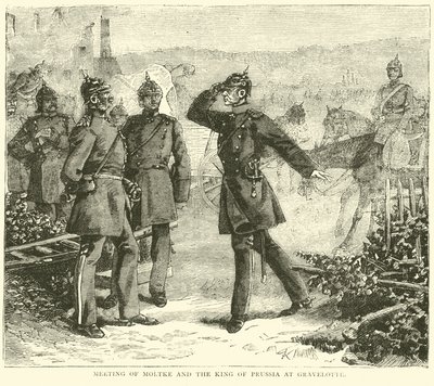 1870年8月，在Gravelotte与Moltke和普鲁士国王会面 作者 英语学校