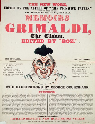 Grimaldi小丑的回忆录，由George Cruikshank插图，1888年版） 作者 英语学校