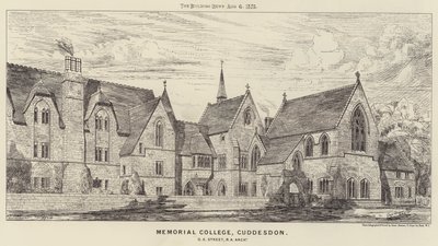 纪念学院，卡德斯顿（雕刻）。 作者 英语学校