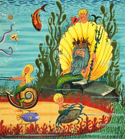 美人鱼民俗（纸上水粉画） 作者 英语学校