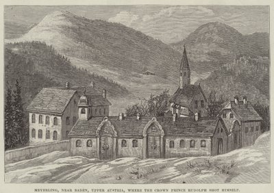 Meyerling，上奥地利巴登附近，王储鲁道夫在那里开枪自杀（版画） 作者 英语学校