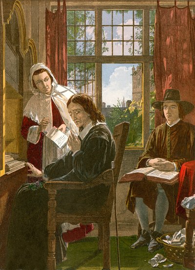 密尔顿口述《参孙农史》（彩色雕刻） 作者 英语学校