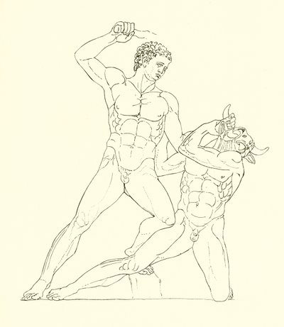 Minotaur被Hercules的朋友Theseus杀死 作者 英语学校
