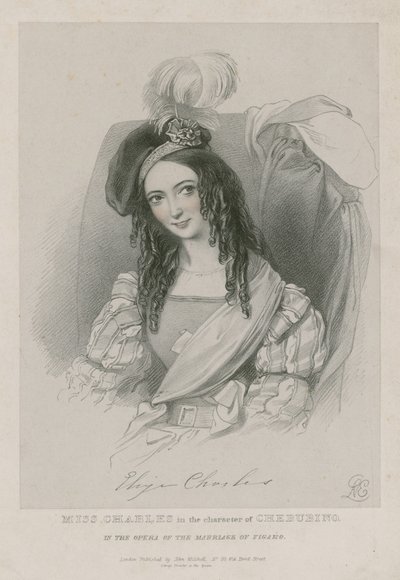查尔斯小姐在费加罗婚礼的歌剧中饰演Cherubino 作者 英语学校