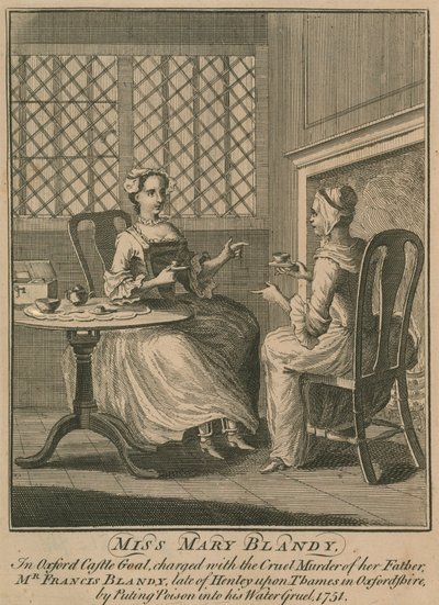 玛丽-布兰迪小姐，被控残忍谋杀其父弗朗西斯-布兰迪先生（雕刻） 作者 英语学校