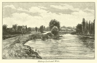 Molesey Lock和Weir 作者 English School