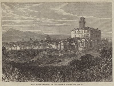 Monte Rotondo，罗马附近，加里波第的最后位置（雕刻） 作者 英语学校