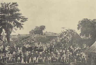 1838年盐山Montem仪式（凹版印刷） 作者 英语学校