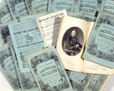 1839年出版的查尔斯狄更斯（1812-70）的尼古拉斯尼克莱比的生平和冒险月刊（见136076） 作者 英语学校