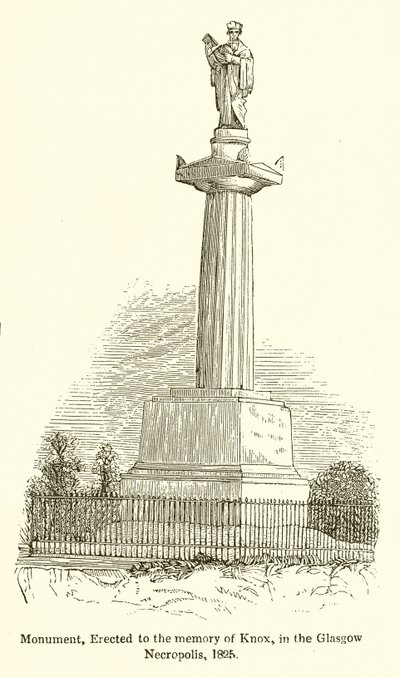 纪念碑，建于1825年格拉斯哥大墓地的诺克斯纪念碑 作者 英语学校