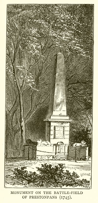 Prestonpans战场上的纪念碑（1745） 作者 English School