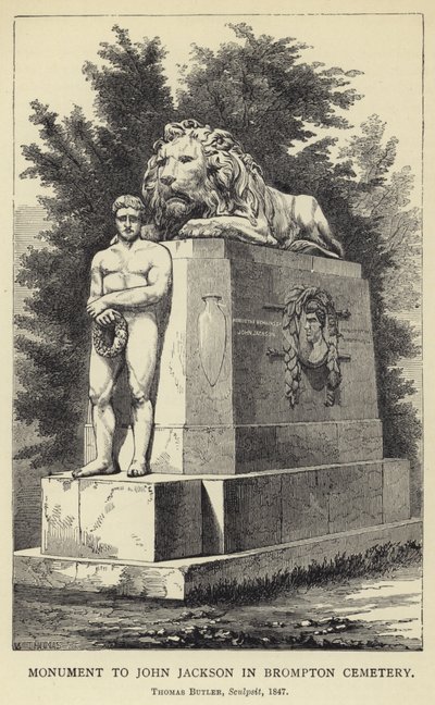 约翰杰克逊纪念碑在布朗普顿公墓，托马斯巴特勒，Sculpsit，1847年 作者 英语学校