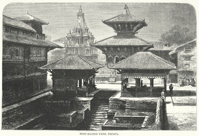 Most Sacred Tank, Nepaul (engraving) 作者 英语学校