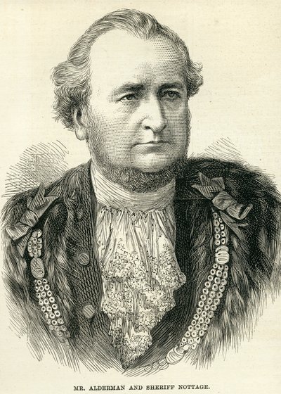 1877年11月10日，“伦敦新闻画报”的Alderman先生和警长Nottage先生 作者 英语学校