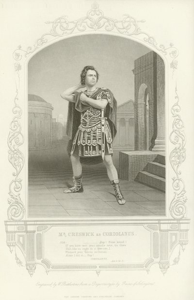 Creswick先生，Coriolanus，Coriolanus，第五幕，第三幕 作者 英语学校