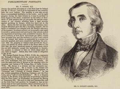Mr G Poulett Scrope, MP (engraving) 作者 英语学校