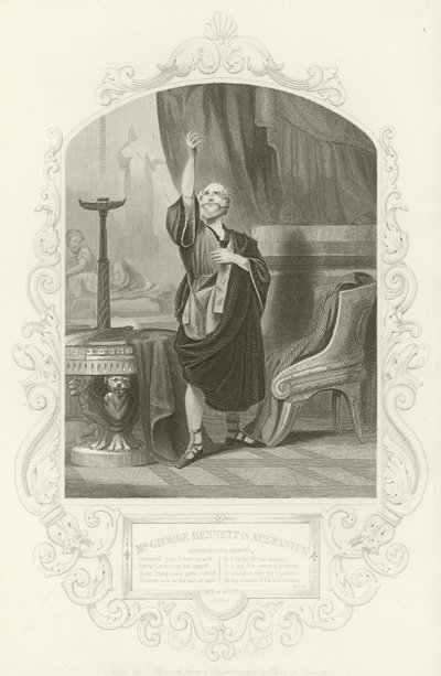 George Bennett先生饰演Apemantus，Apemantus Grace，雅典Timon，第一幕，第二场 作者 英语学校