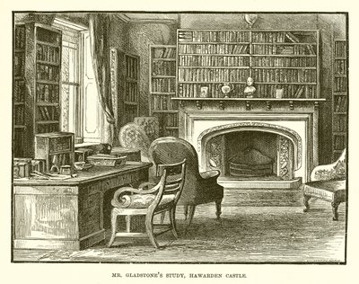 Gladstones先生学习，Hawarden城堡 作者 英语学校