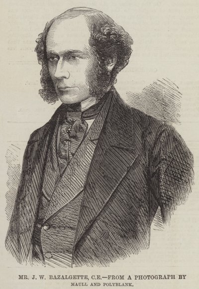 J W Bazalgette 先生，CE（雕刻） 作者 英语学校