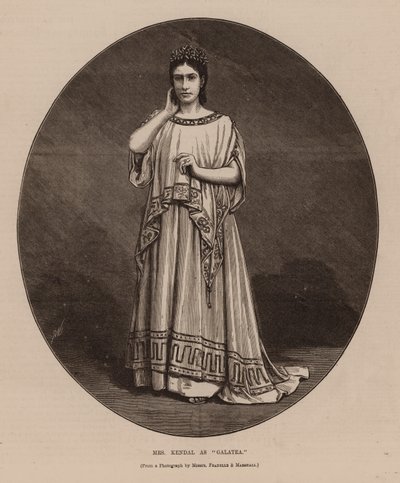 扮演 "加拉蒂亚 "的肯德尔夫人（雕刻） 作者 英语学校