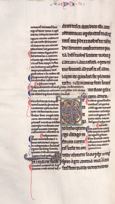 Ms.27，f.132v：来自新约圣经副本的页面 作者 英语学校