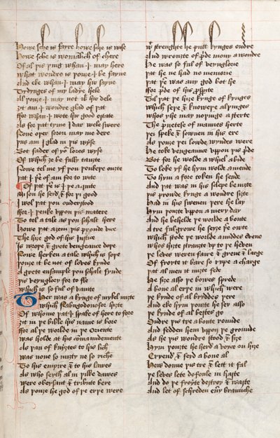 Ms326 f25r，John Gower的Confessio Amantis（牛皮纸笔墨水） 作者 英语学校