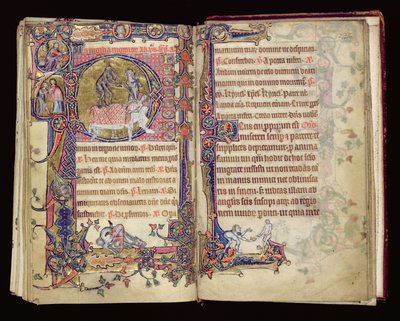 1-2005女士，ff.235v-236r：死亡打击，起源于Macclesfield Psalter，使用Sarum，East Anglia，c.1330 作者 英语学校