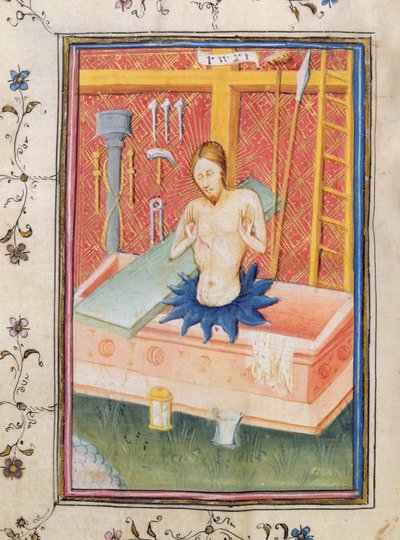 24 f.8 v。基督与来自Knightley Psalter的激情仪器 作者 英语学校
