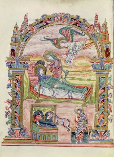 Ms 274（Y-6）fol.32v诞生，来自Jumieges的罗伯特密友，c.1016 作者 英语学校
