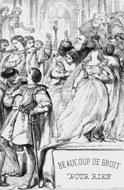 无事生非》--《威廉-莎士比亚作品全集》中的插图，1866年--该版本的插图和一般形式借用了伦敦出版的卡塞尔《莎士比亚插图》。 作者 英语学校