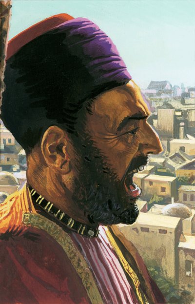 Muezzin召唤忠实的人 作者 英语学校